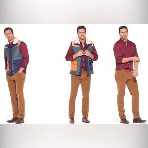 New Club Room Men's pants Stretch Corduroy Pants Brown, men jeans 38W/32L